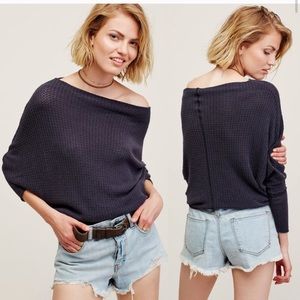 Free People thermal mercury tee charcoal small